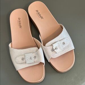 Dr. Scholl's Women's Metallic Slide Sandals.